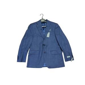 $295 MICHAEL KORS Mens Kent Classic Fit Stretch Blazer 38REG Blue Polyester